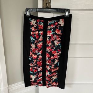 Anthropologie floral jersey skirt